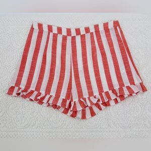 Blithe Los Angeles Short  White Orange Striped Size L NEW